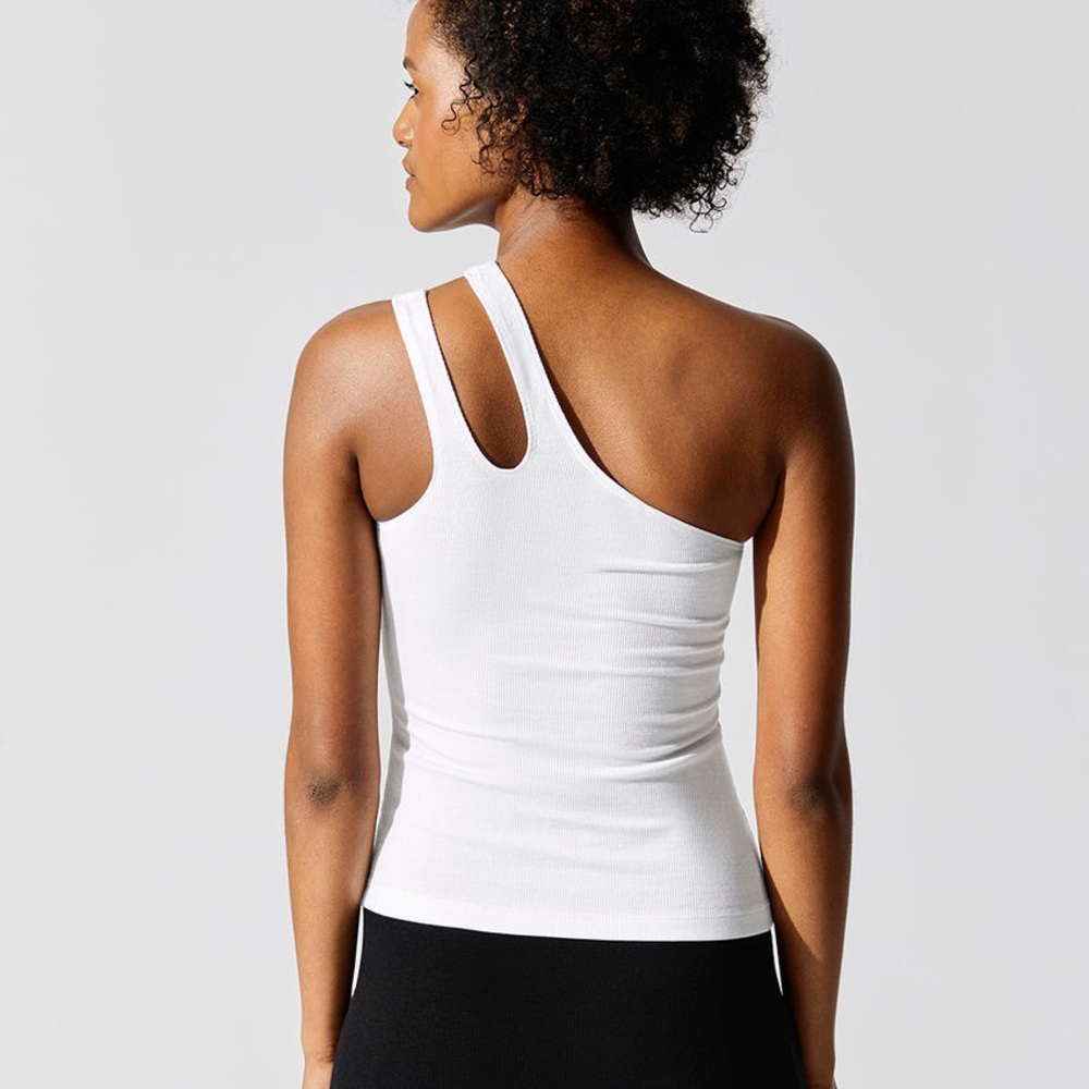 Carbon38 Ribbed One Shoulder Tank